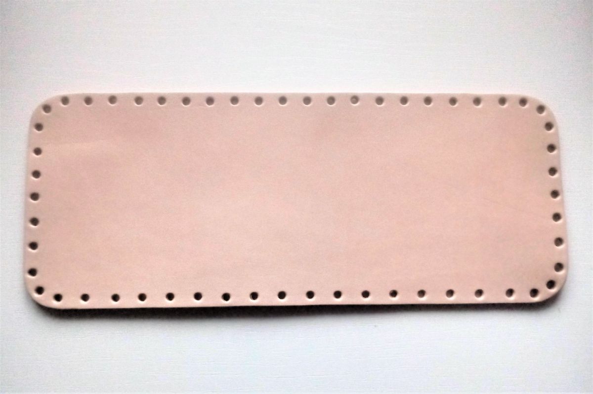 Dno- spód DIY torebki z naturalnej skóry Jucht - 30 x12 cm ( crust )