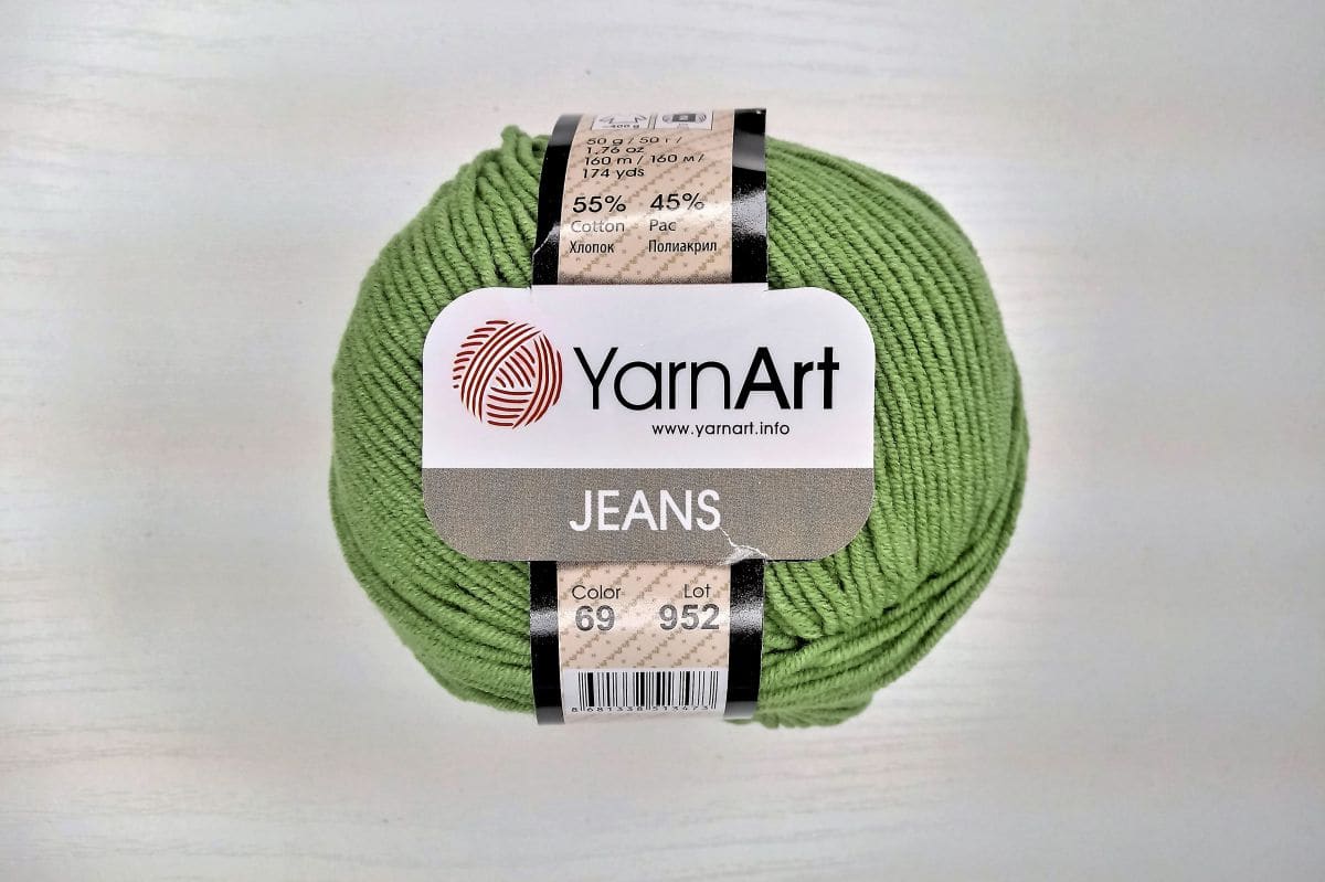 Włóczka YarnArt  Jeans - 0069 (zielony)
