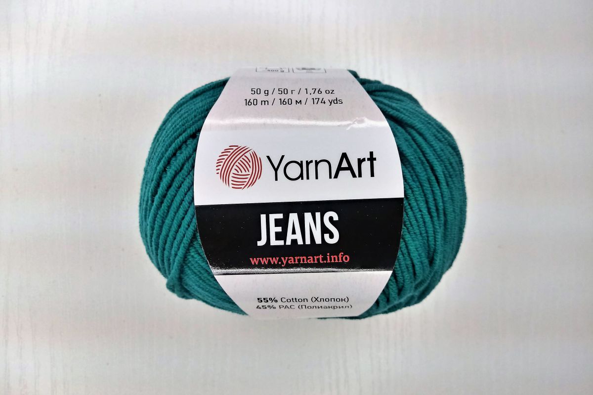 Włóczka YartArt Jeans - 63 (szmaragdowy )