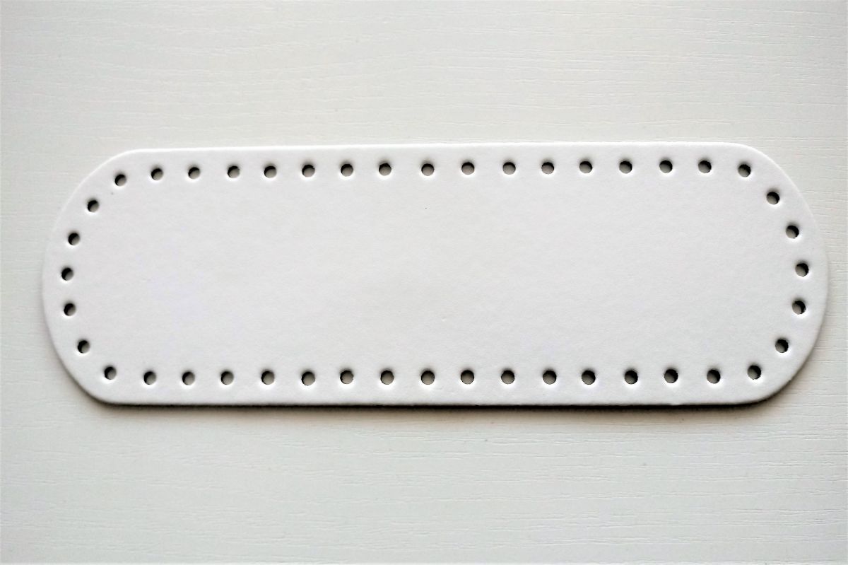 Dno do torebki z eko skóry listonoszki bały 8 x 24 cm