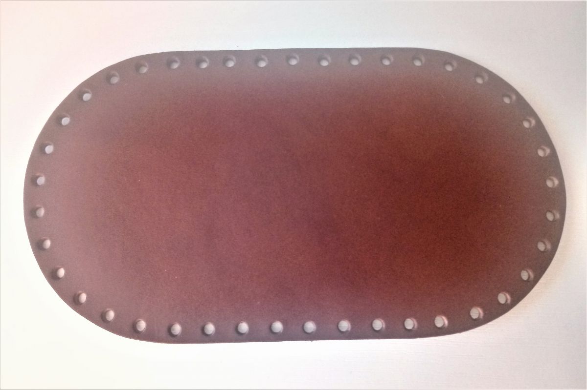 Dno- spód DIY torebki z naturalnej skóry Jucht - 22x 12cm ( Brąz)