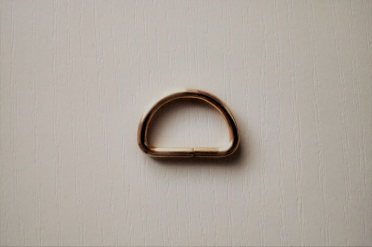 Metalowe półkole -  kolor złota  20mm ( 2 szt.)