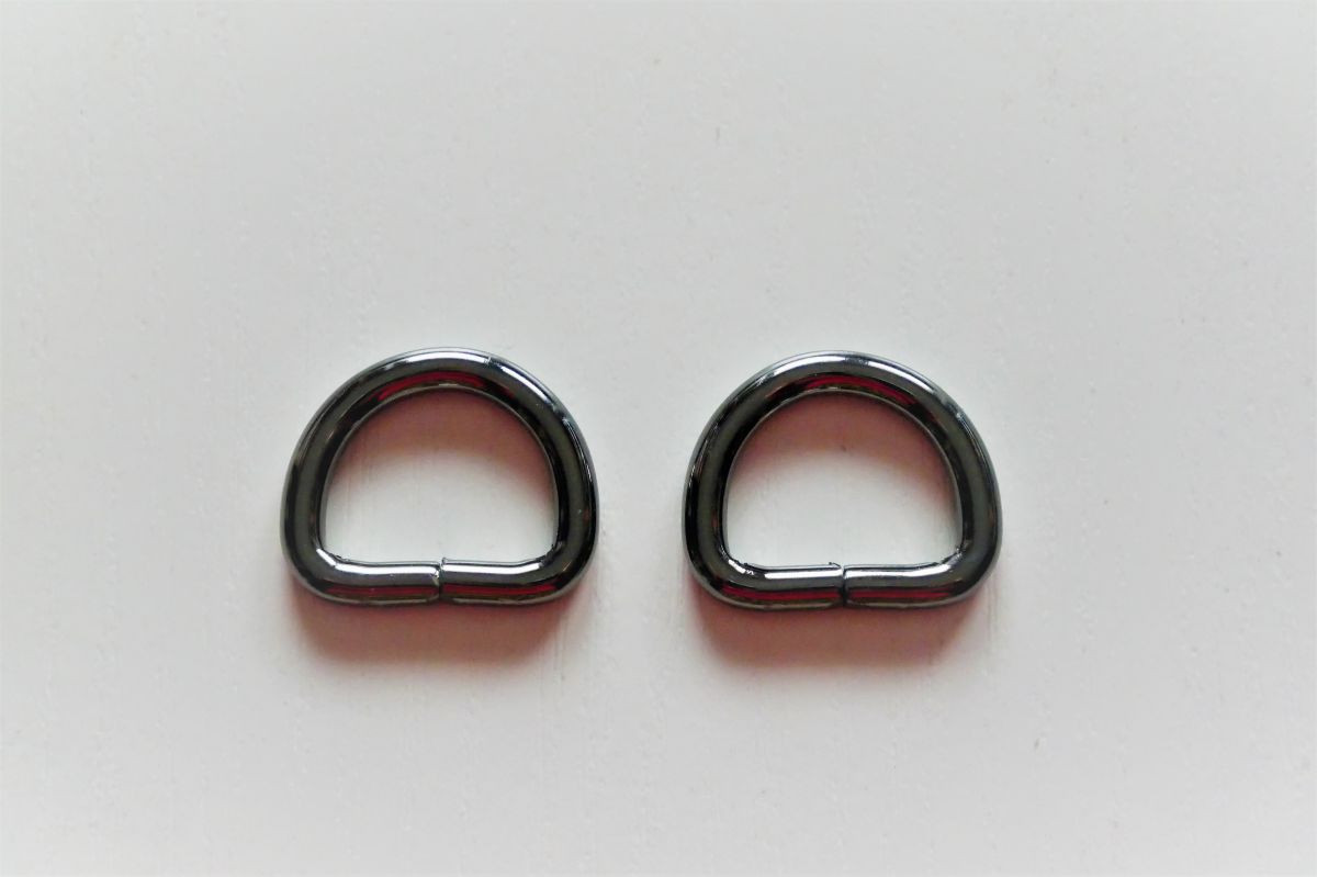 Metalowe półkółko -kolor czarny 20mm ( 2szt. )