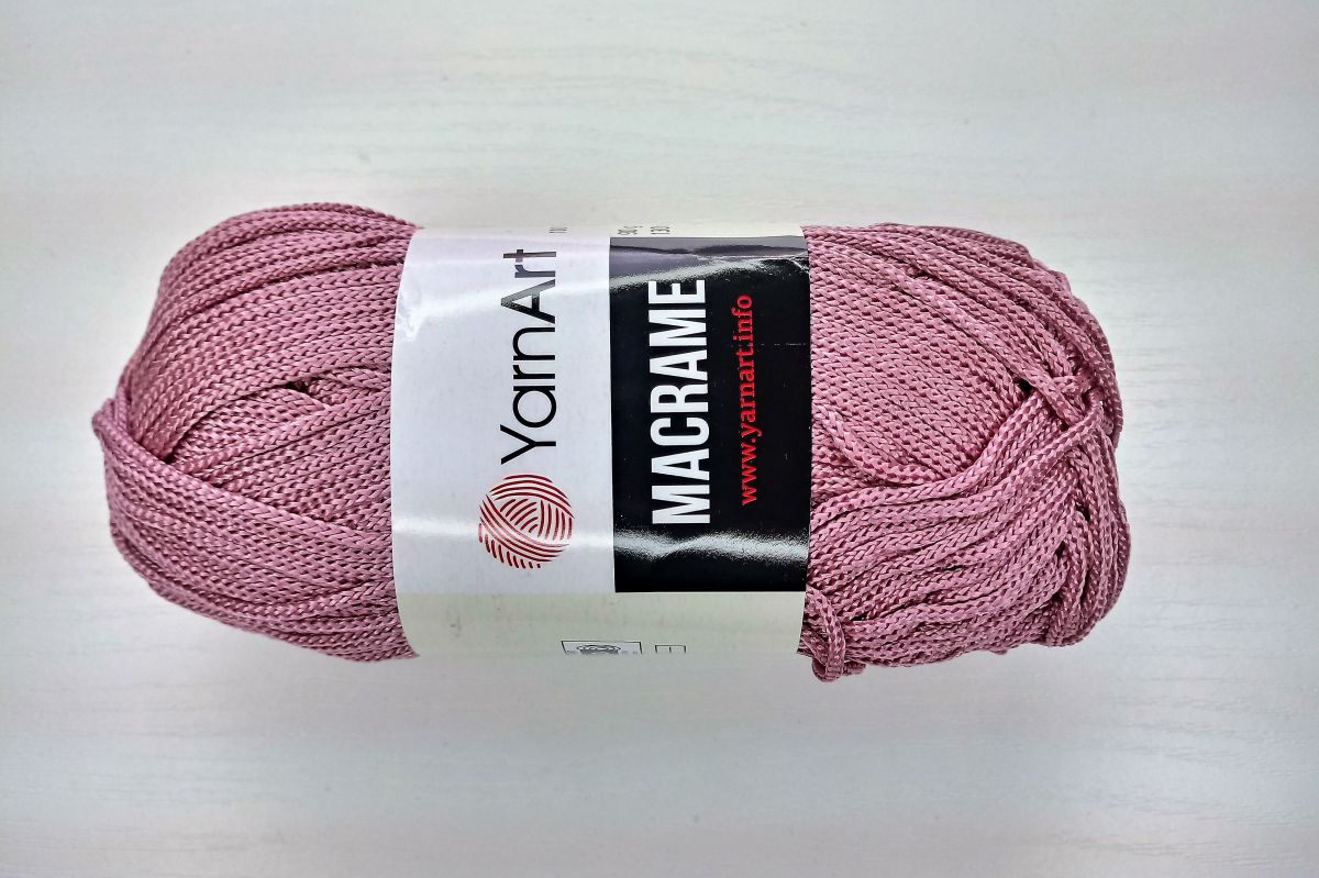 Sznurek poliestrowy YarnArt Macrame 1,5 mm -141 ( brudny róż )