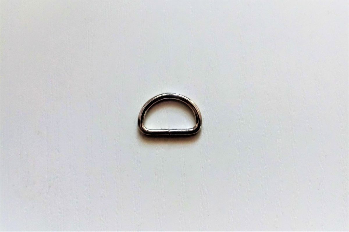 Metalowe półkółko - nikiel  15 mm