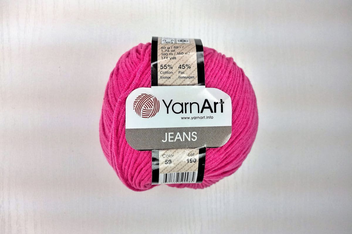 Włóczka YarArt  Jeans - 0059 (amarantowy neonowy)