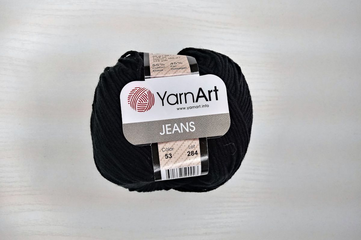 Włóczka YarnArt Jeans - 53  (czarny )