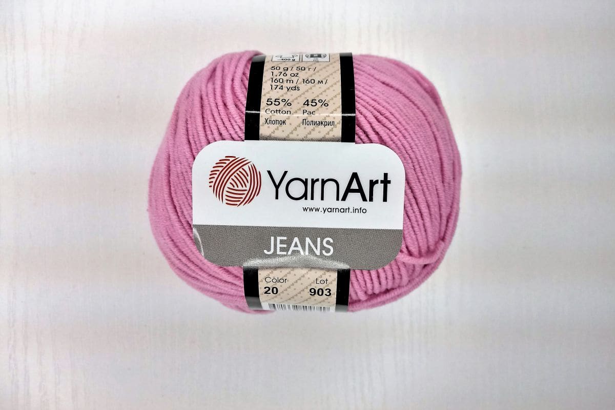 Włóczka YarArt Jeans - 0020(jasny różowy)
