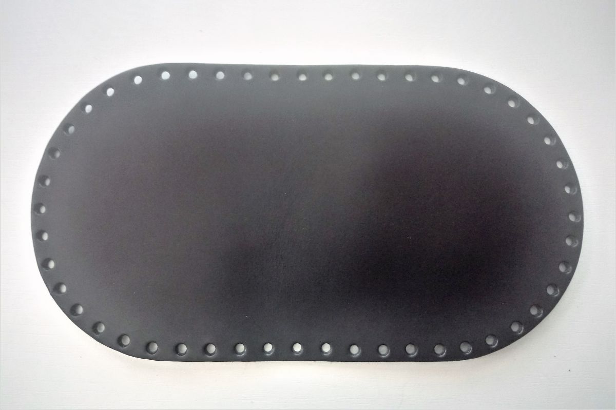 Dno- spód DIY torebki z naturalnej skóry Jucht - 26 x 14 cm ( Czarny)